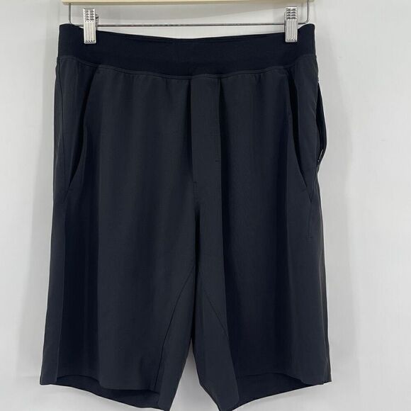 Lululemon Black Elastic Waist Active Running Athletic Shorts Medium - Picture 1 of 6